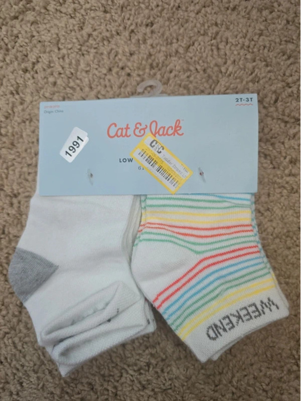 2t/3t brand new socks from target item 1991 bin 17